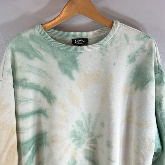boohoo Man OVERSIZED TIE DYE SWEATSHIRT Size Large - Picture 3 of 9